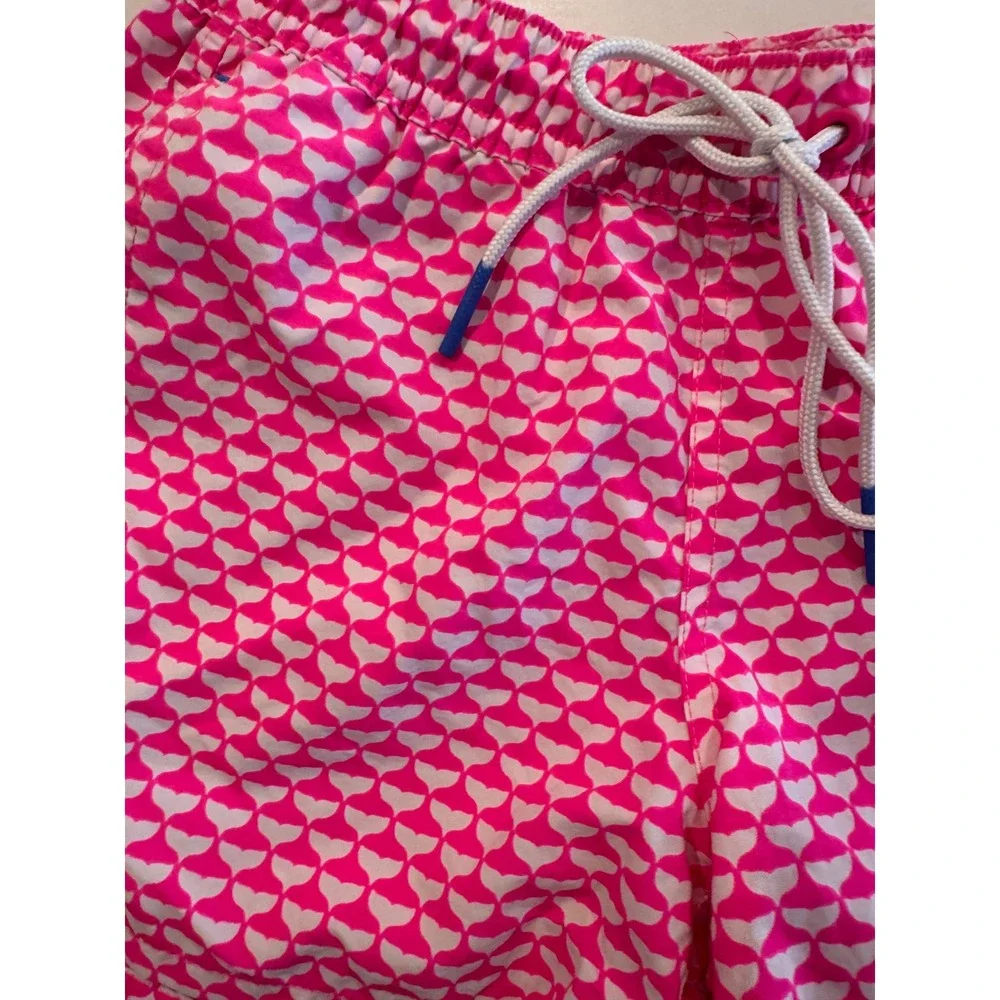 Vineyard Vines Performance Shorts Womens XXS Pink Whale Tail Print Drawstring